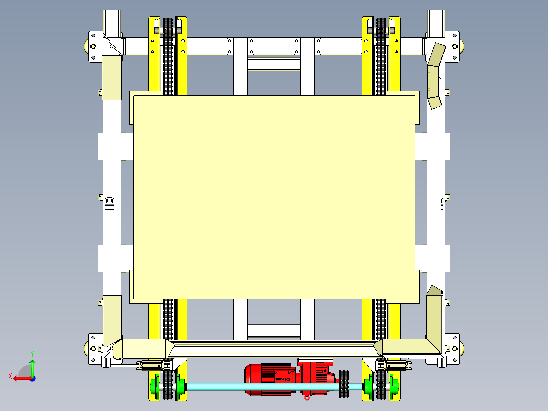 ST-500 多层存储周转架后视图
