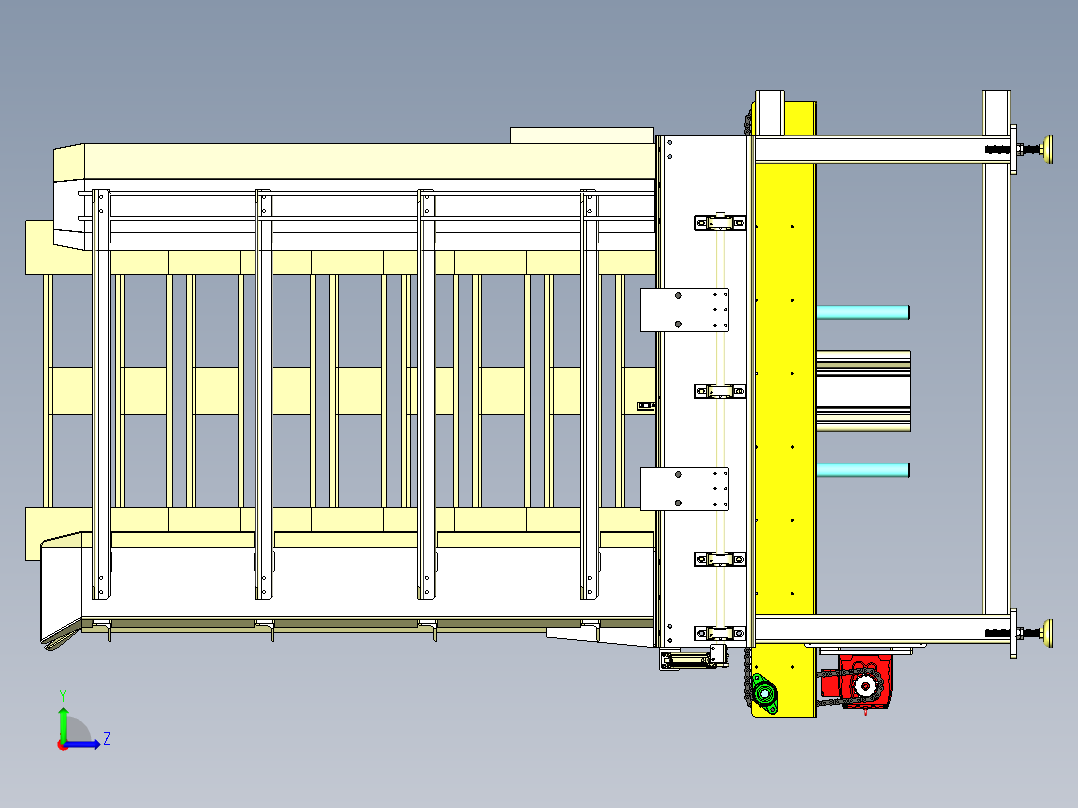 ST-500 多层存储周转架左视图