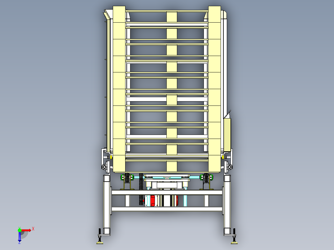ST-500 多层存储周转架俯视图
