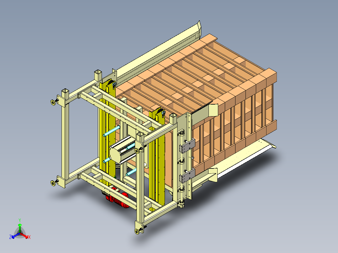 ST-500 多层存储周转架正等轴测图