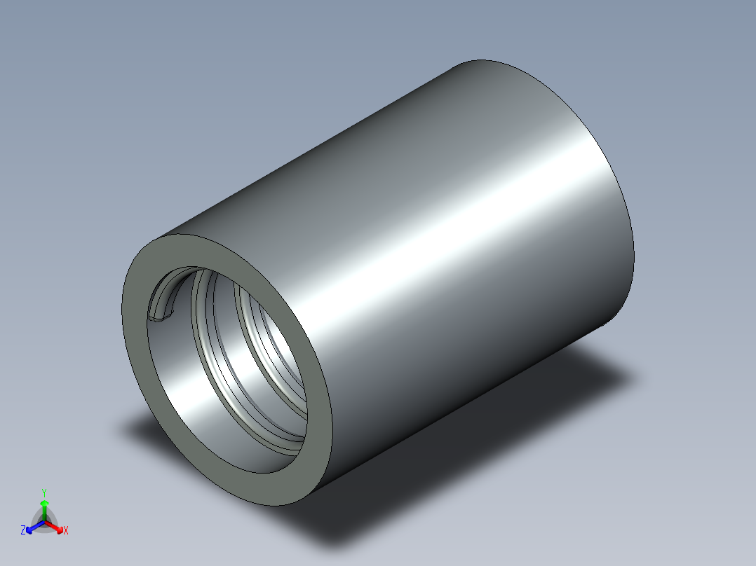 扫描手柄螺纹正等轴测图