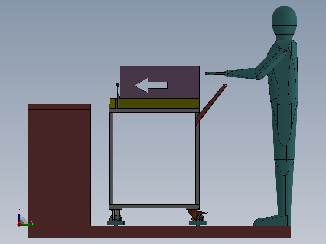 推车篮子前视图