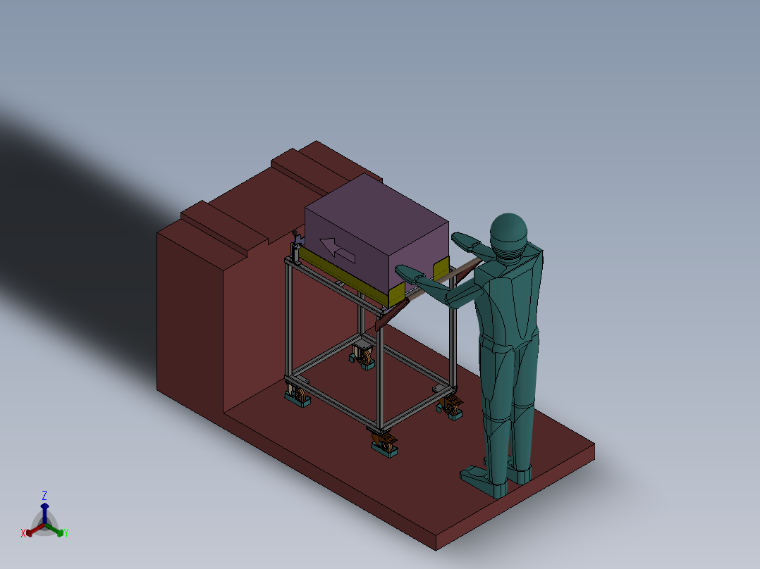 推车篮子正等轴测图
