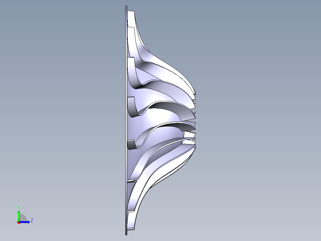 使用 CATIA V5 进行叶轮设计左视图