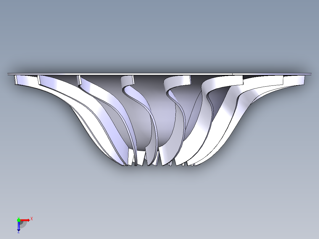 使用 CATIA V5 进行叶轮设计俯视图