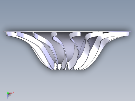 使用 CATIA V5 进行叶轮设计俯视缩略图