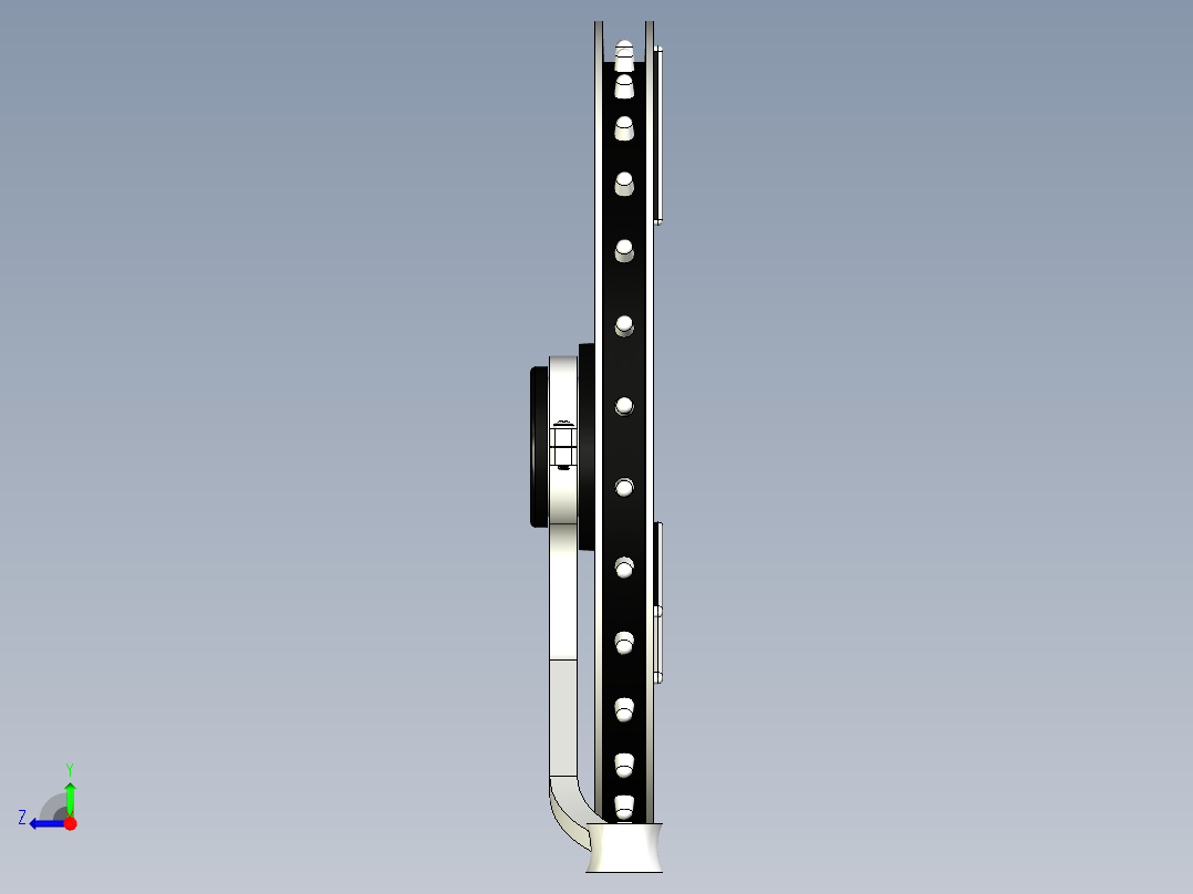 顶置阀用链条操纵轮右视图