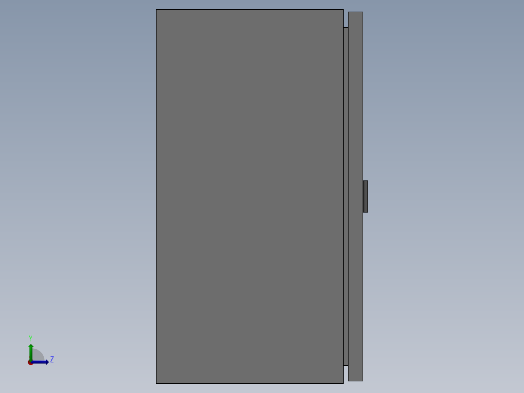 380x380x210电箱左视图