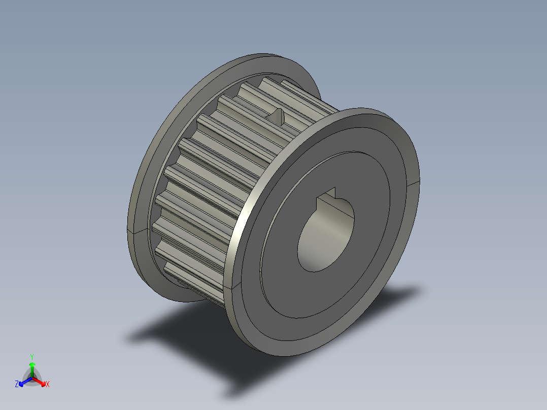 同步带轮HTPA22S5M150_A_N12正等轴测图