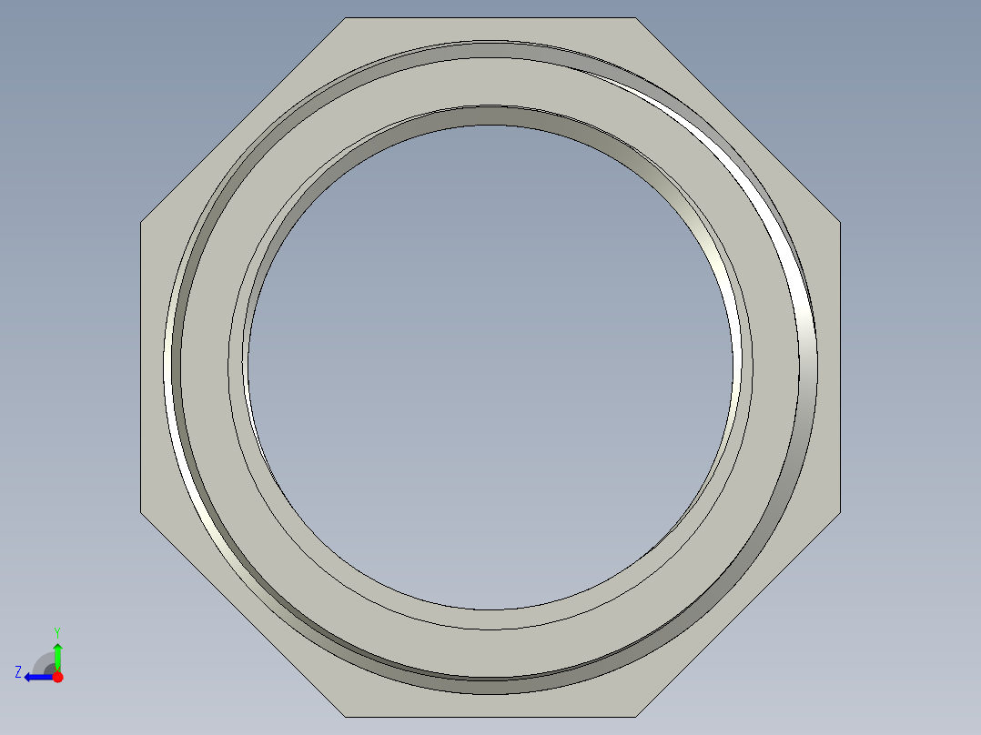 螺纹管转接头-内外丝异径 DN32-DN25右视图