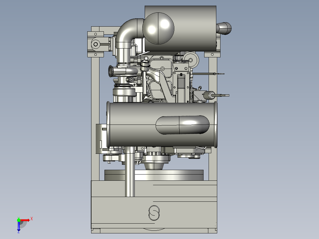 康明斯发动机70KW俯视图