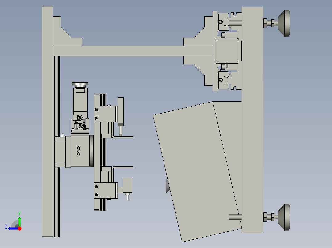 发动机缸体的耐用性测试右视图