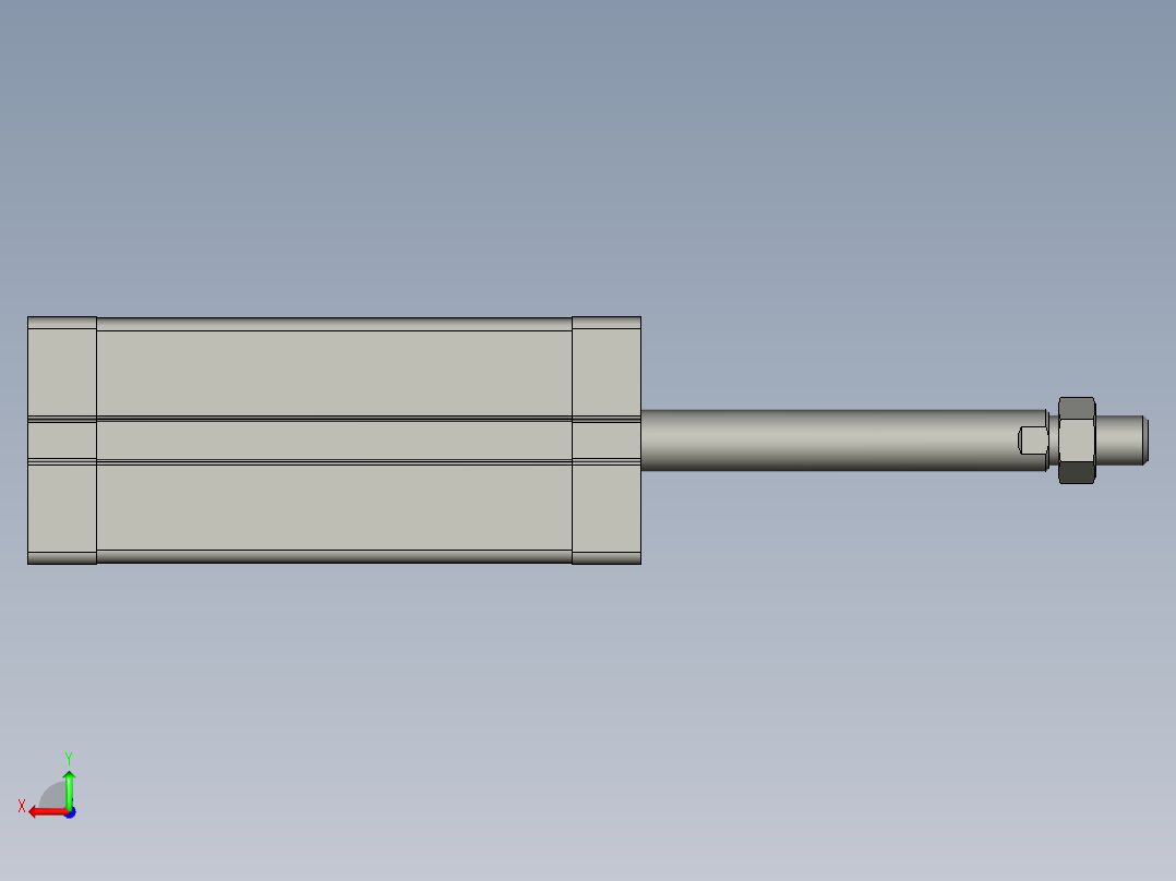 气缸ACE25X60SB-y后视图