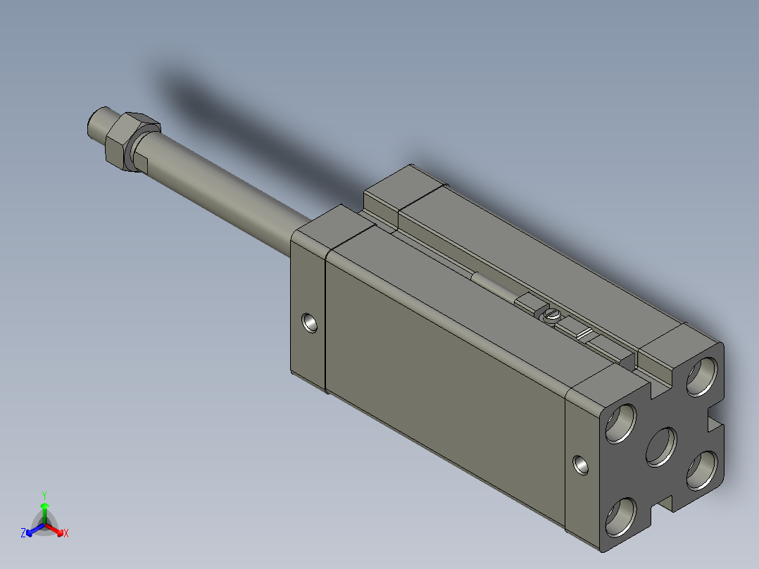 气缸ACE25X60SB-y正等轴测图