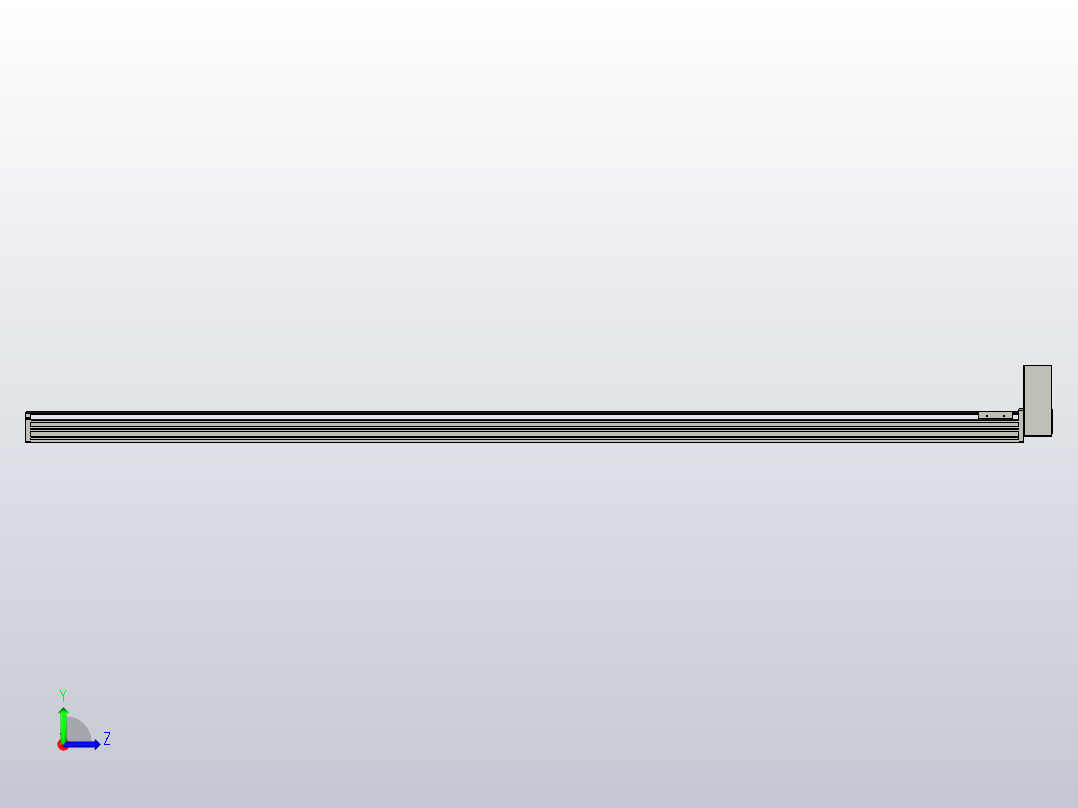 皮带直线轴半封闭可选导轨TPA-HNB-65S-90-L2150-LU-C-P10-N3左视图