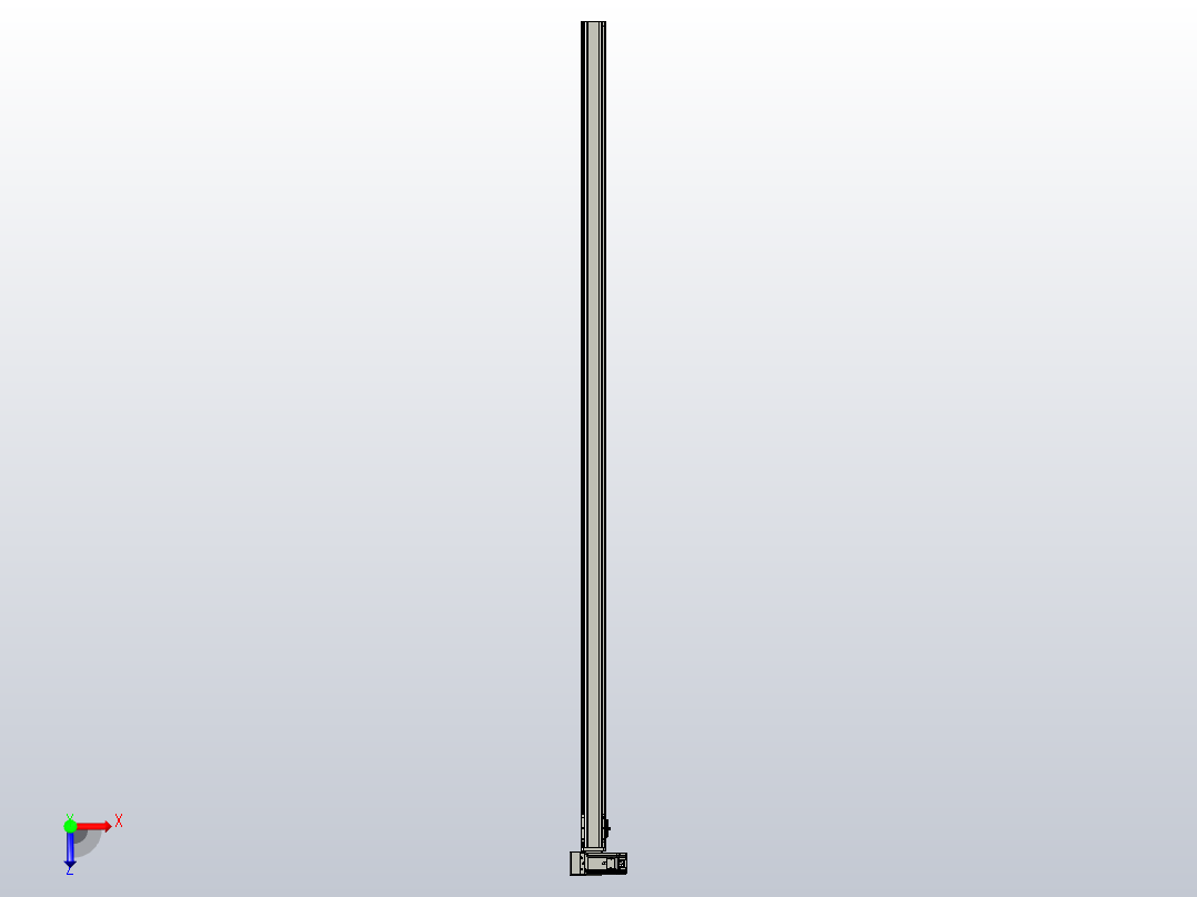 皮带直线轴半封闭可选导轨TPA-HNB-65S-90-L2150-LU-C-P10-N3俯视图