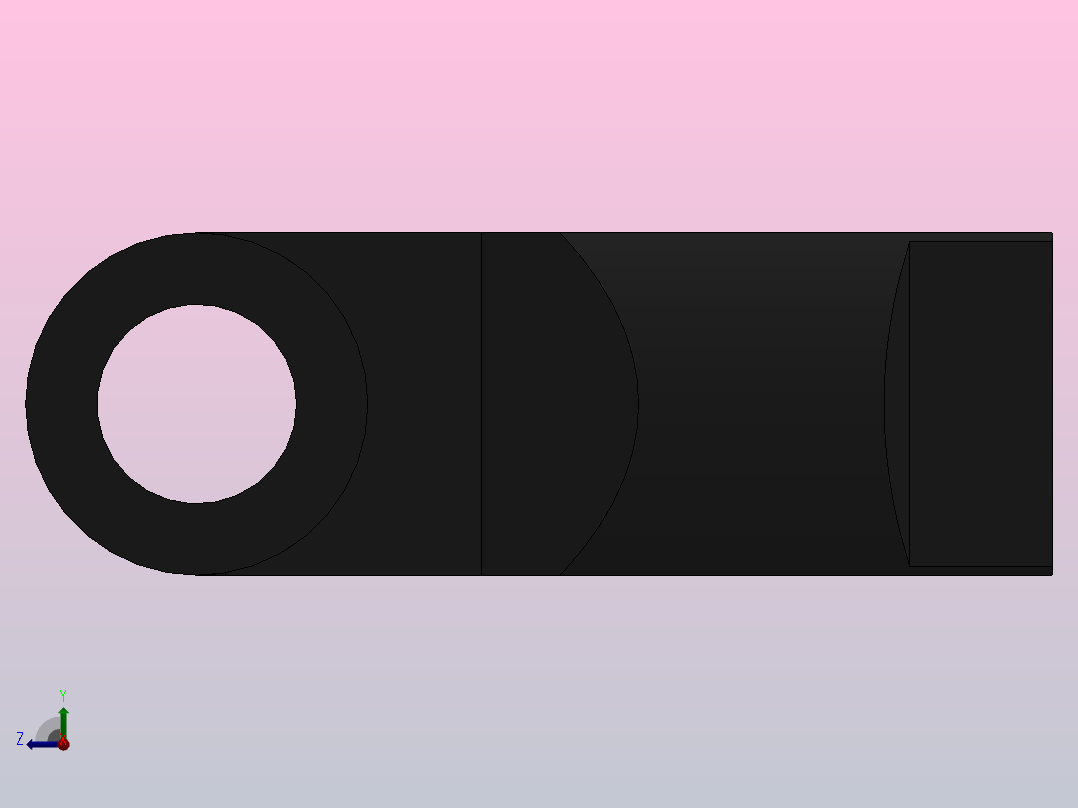 T单耳接杆[40]气缸附件右视图