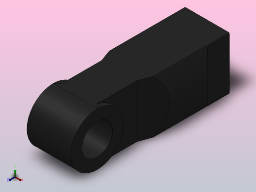 T单耳接杆[40]气缸附件正等轴测缩略图