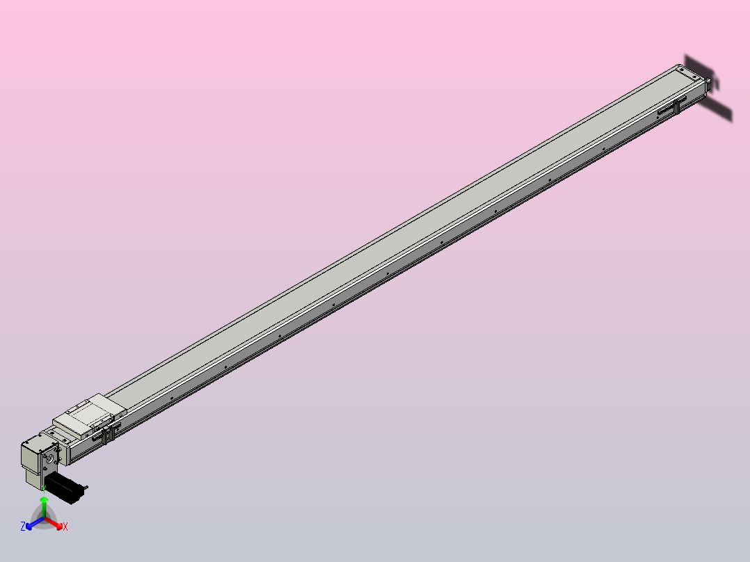 ECB10-2100-LD直线模组正等轴测图