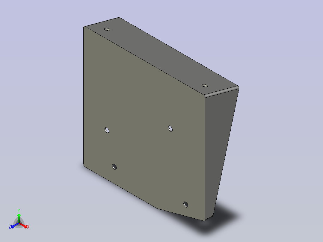 倾斜壁挂模型车正等轴测图