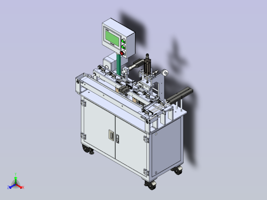 一款电池壳压字机3D模型