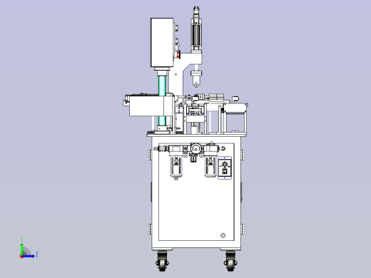 一款电池壳压字机3D模型左视缩略图