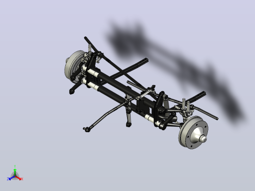 VW老式轿车前横梁结构3D图纸+STEP格式