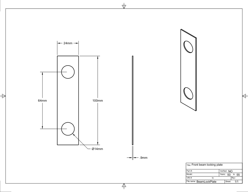 VW老式轿车前横梁结构3D图纸+STEP格式