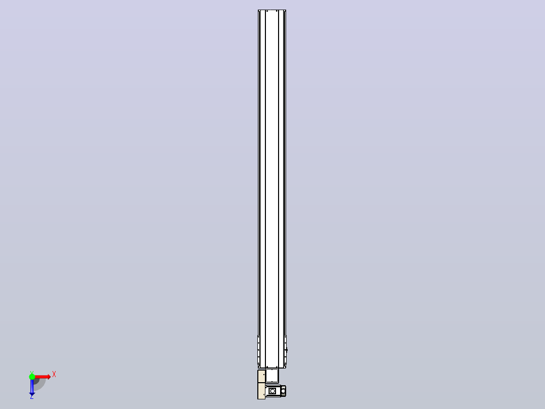 皮带直线轴半封闭可选导轨TPA-HNB-220D-176-L2450-ML-C-P1K-N3俯视图