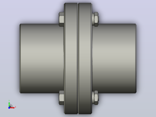 刚性法兰联轴器 1000Nm-d65mm前视缩略图