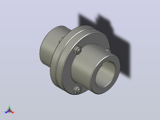刚性法兰联轴器 1000Nm-d65mm正等轴测缩略图