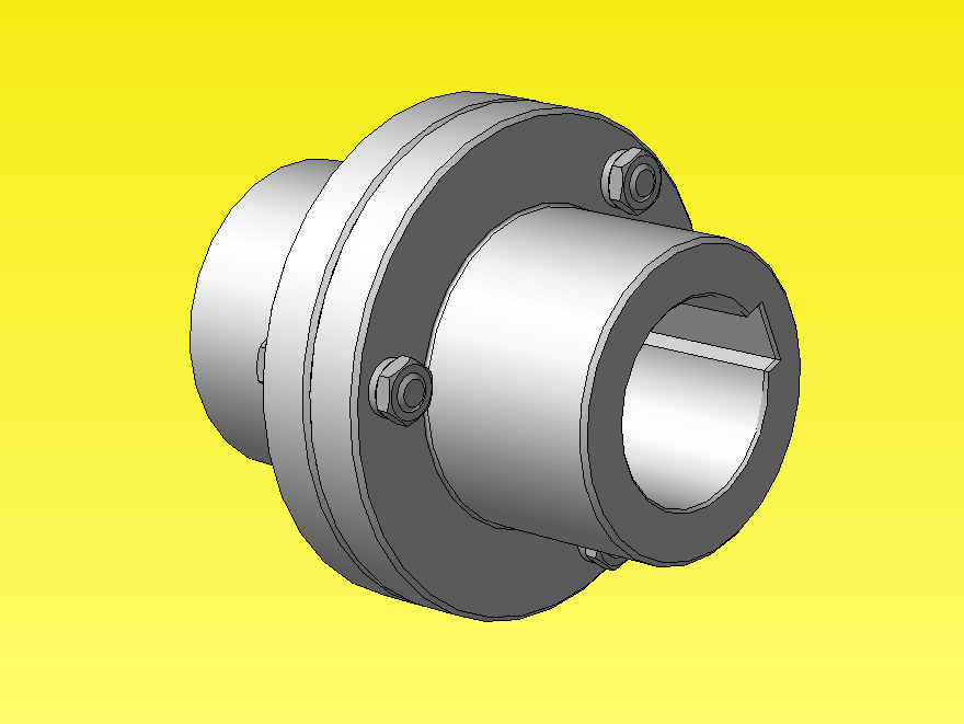 刚性法兰联轴器 1000Nm-d65mm
