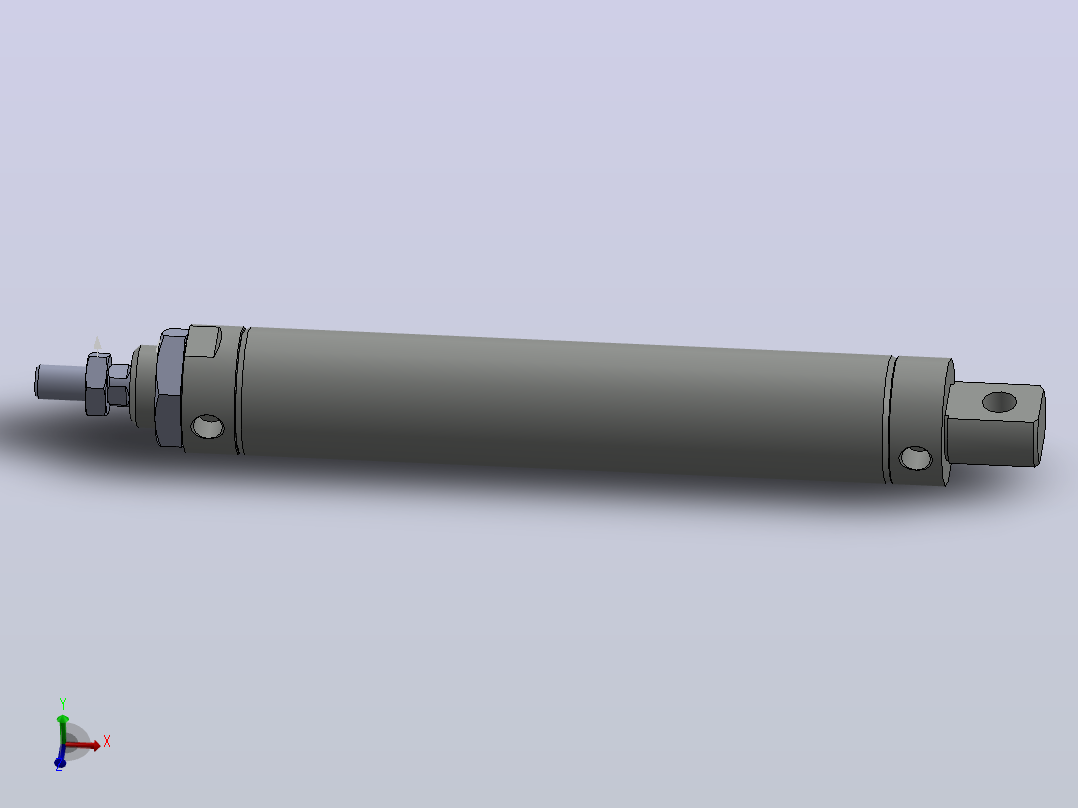 亚德客MBL32X150SCA气缸模型主视图