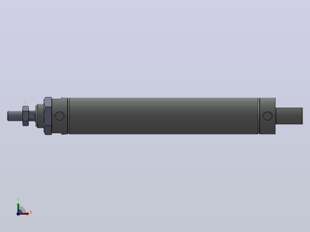 亚德客MBL32X150SCA气缸模型前视图