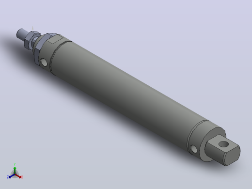 亚德客MBL32X150SCA气缸模型正等轴测缩略图