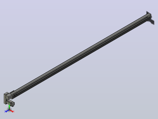 皮带直线轴半封闭可选导轨TPA-HNB-65S-90-L2650-LP-Y-P10-N3正等轴测缩略图