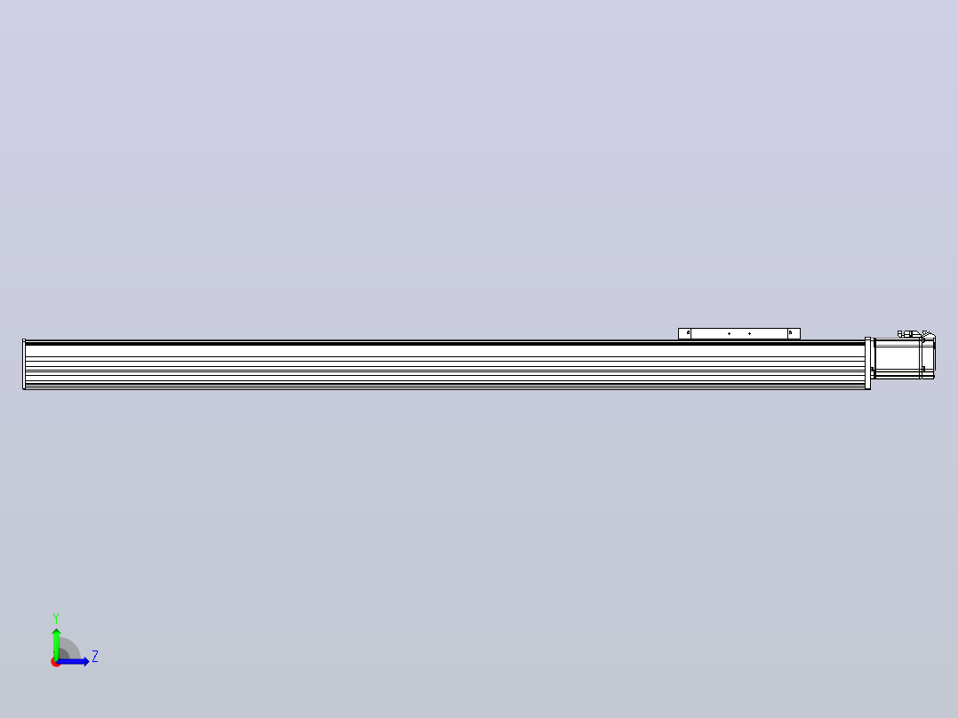 滚珠丝杠直线轴带导轨全封闭TPA-HCR-202D-2510C-L1250-M-Y-P75-N3左视图