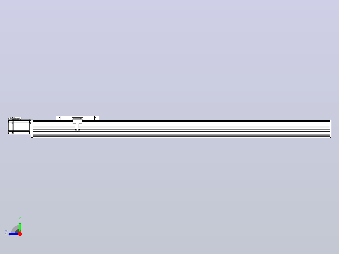 滚珠丝杠直线轴带导轨全封闭TPA-HCR-202D-2510C-L1250-M-Y-P75-N3右视图