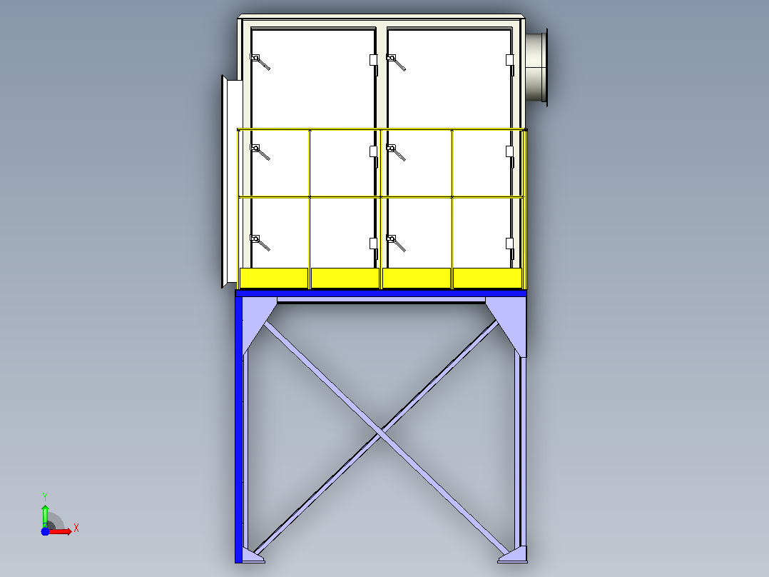 高效过滤器框架模型图前视图