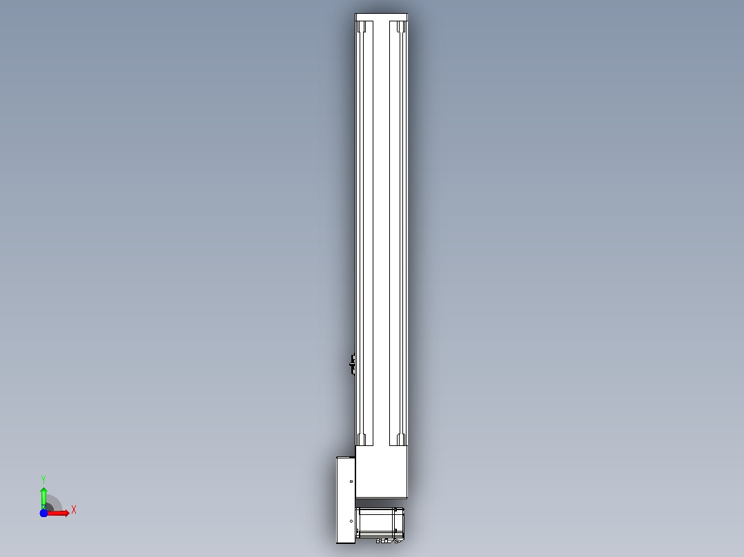 伺服电机集成皮带传动直线执行器TPA-OCB-140-256-L550-MR-P75-N3前视图