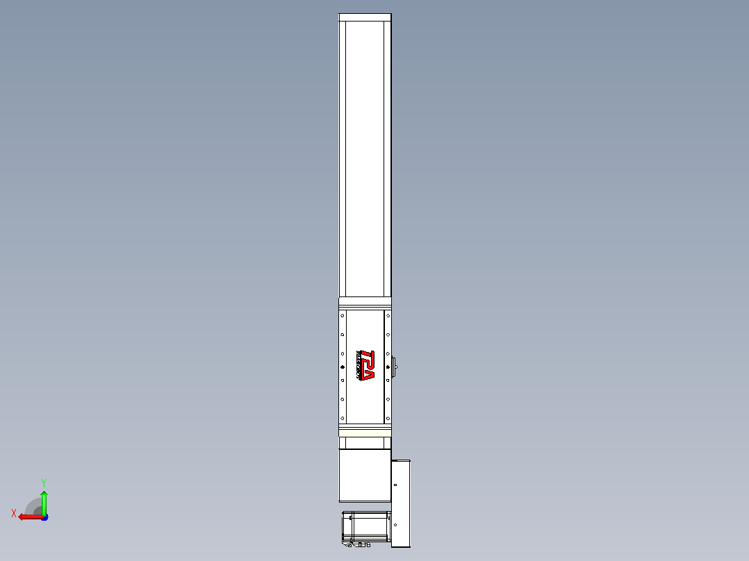 伺服电机集成皮带传动直线执行器TPA-OCB-140-256-L550-MR-P75-N3后视图