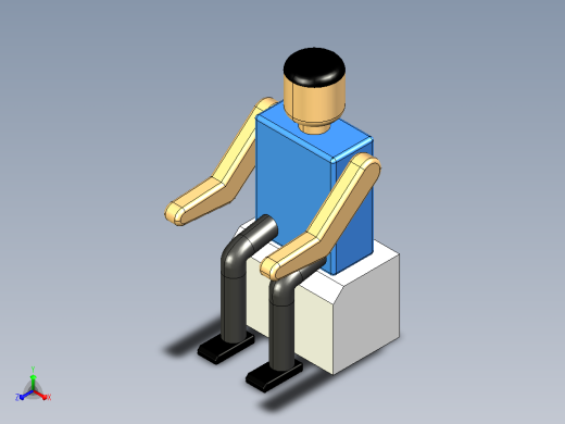 3D人体设计现实解剖和比例正等轴测缩略图