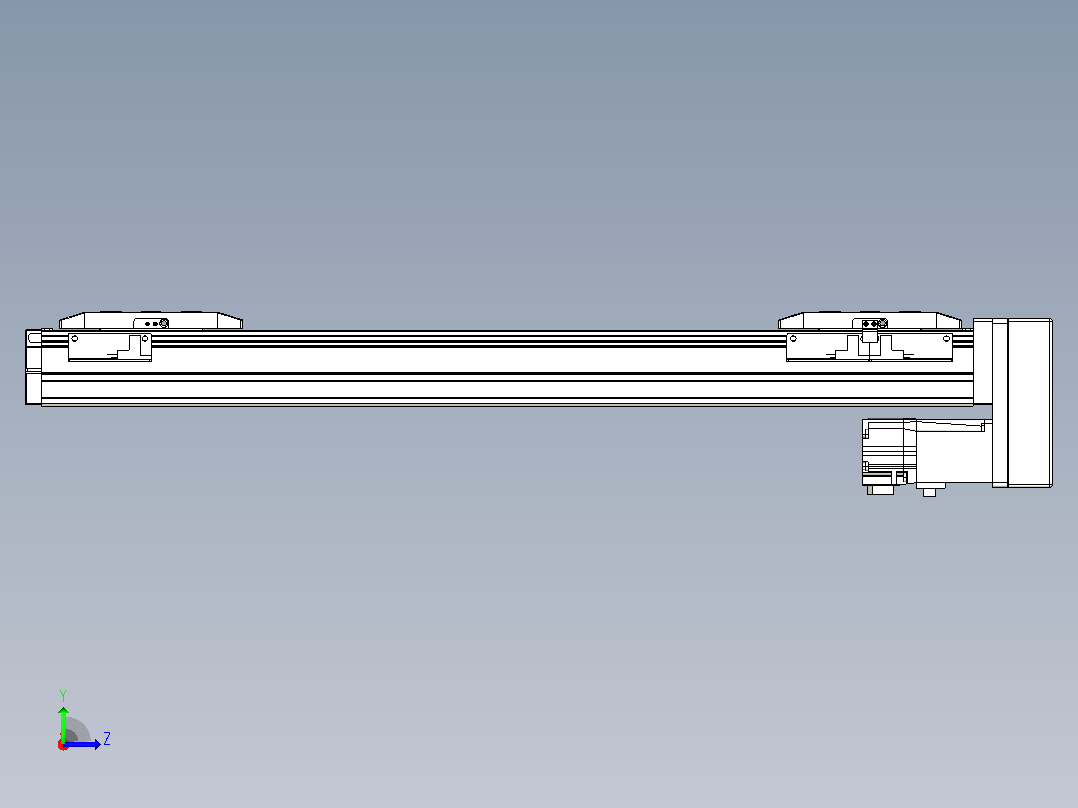 滚珠丝杠线性轴TPA-GCRS-50-1205C-L150-MP-M10-N3左视图