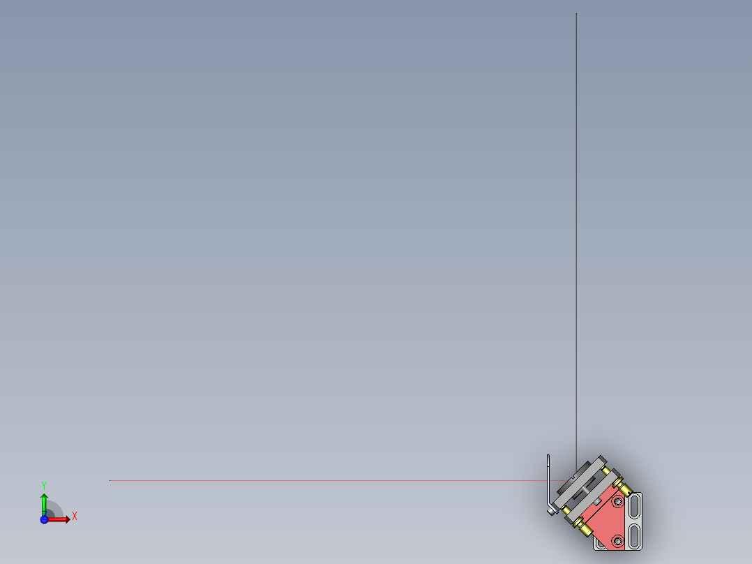 新型激光头结构和反镜机构前视图