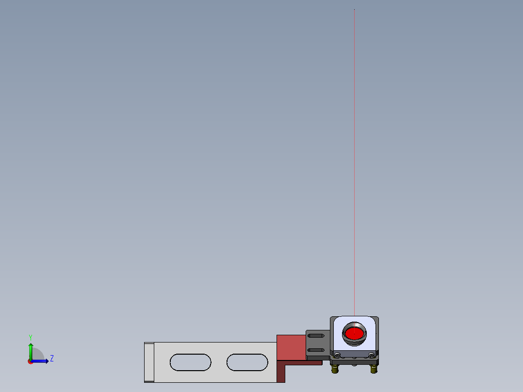 新型激光头结构和反镜机构左视图