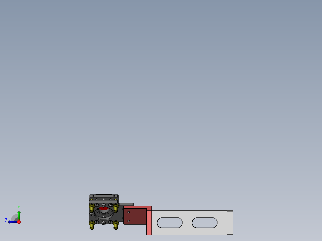 新型激光头结构和反镜机构右视图