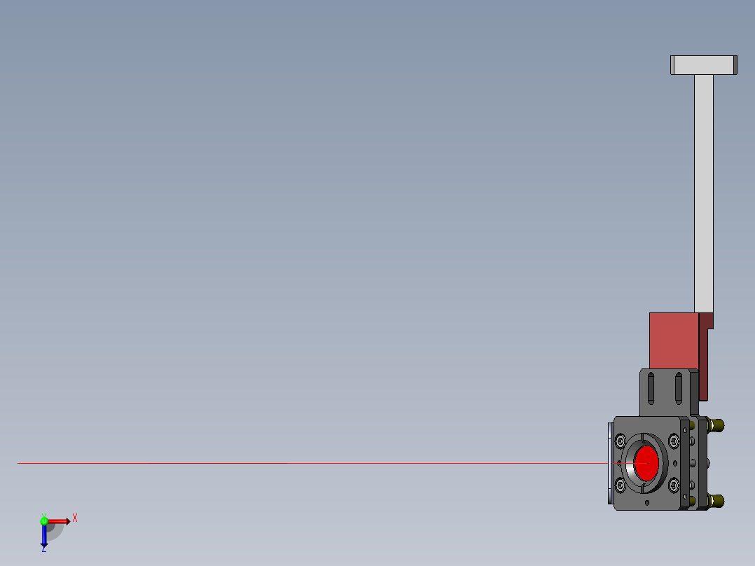 新型激光头结构和反镜机构俯视图