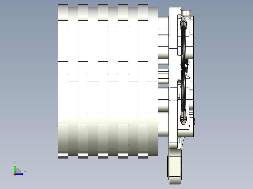 飞机刹车片3D模型左视图