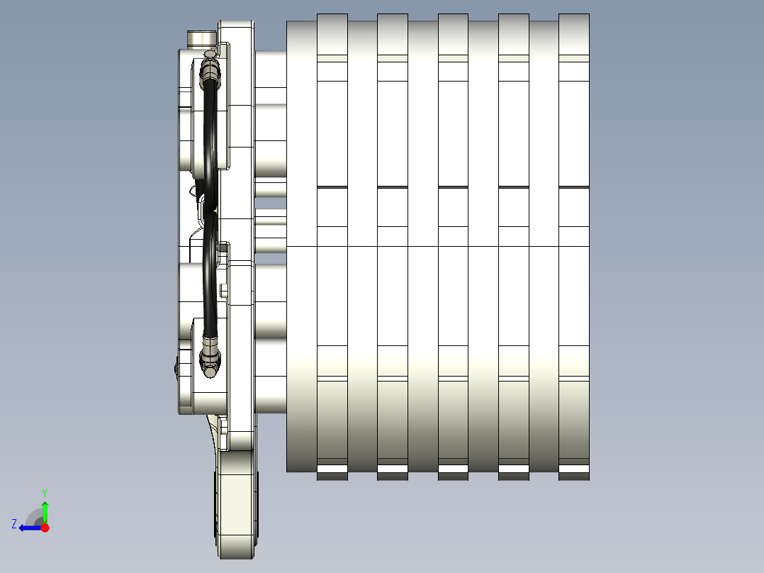 飞机刹车片3D模型右视图