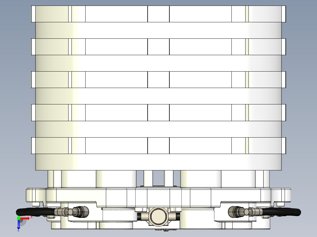 飞机刹车片3D模型俯视图